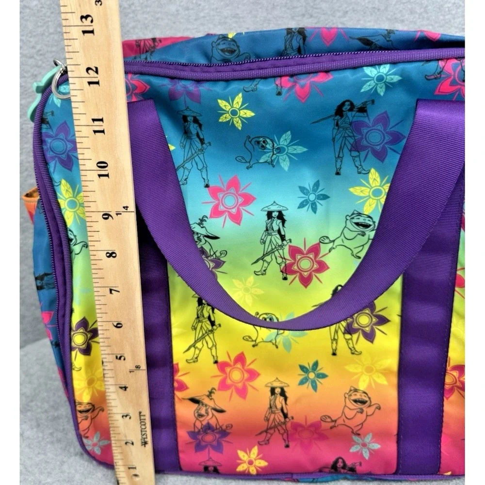 Disney Raya and the Last Dragon Duffle Bag Travel Overnight Kids Purple Rainbow